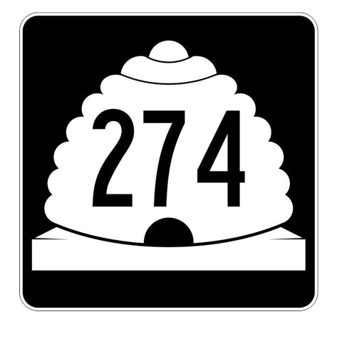 Utah State Highway 274 Sticker Decal R5543 Highway Route Sign