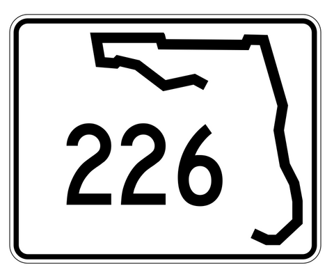 Florida State Road 226 Sticker Decal R1504 Highway Sign - Winter Park Products