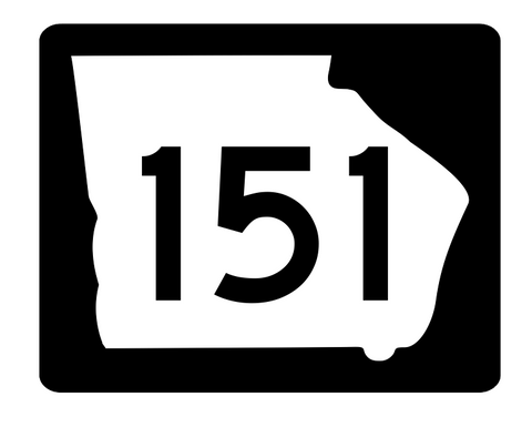 Georgia State Route 151 Sticker R3817 Highway Sign