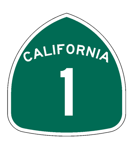 California State Route 1 Sticker Decal R987 Highway Sign Road Sign - Winter Park Products