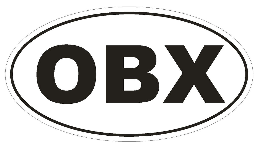 OBX Outer Banks Oval Bumper Sticker or Helmet Sticker D146 Laptop Cell Phone - Winter Park Products