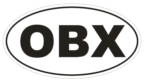 OBX Outer Banks Oval Bumper Sticker or Helmet Sticker D146 Laptop Cell Phone - Winter Park Products