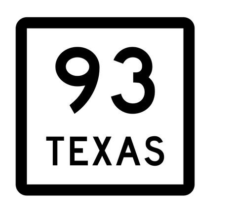 Texas State Highway 93 Sticker Decal R2394 Highway Sign - Winter Park Products