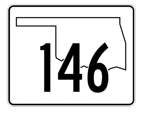 Oklahoma State Highway 146 Sticker Decal R5708 Highway Route Sign