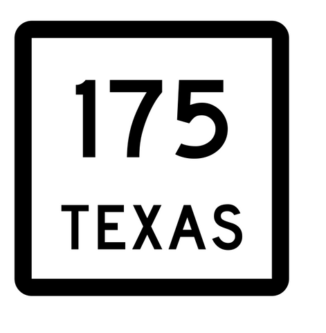 Texas State Highway 175 Sticker Decal R2473 Highway Sign - Winter Park Products