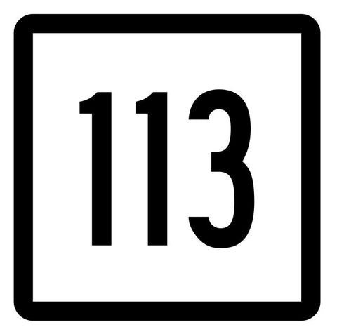 Connecticut State Highway 113 Sticker Decal R5131 Highway Route Sign