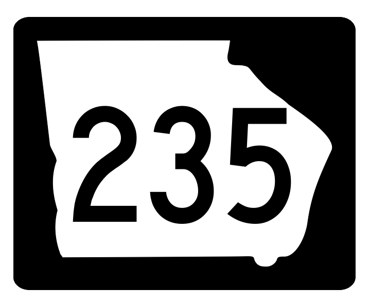 Georgia State Route 235 Sticker R3901 Highway Sign