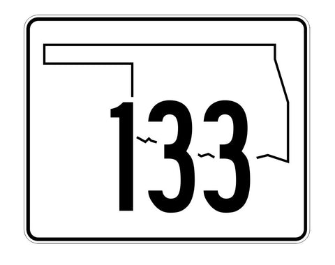 Oklahoma State Highway 133 Sticker Decal R5700 Highway Route Sign