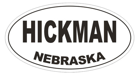 Hickman Oval Bumper Sticker or Helmet Sticker D5086 Oval