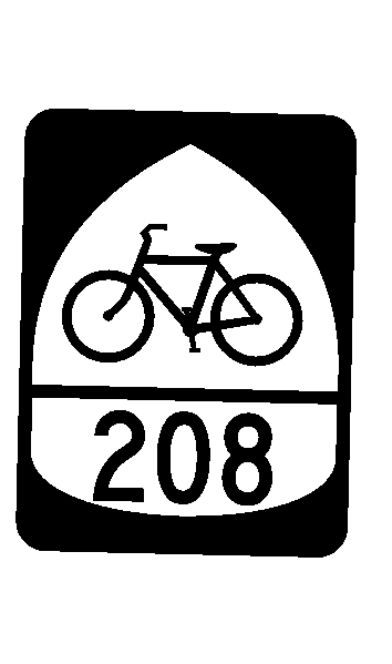 US Bicycle Route 208 Sticker R3175 Highway Sign