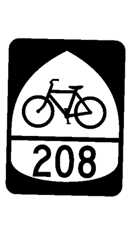 US Bicycle Route 208 Sticker R3175 Highway Sign