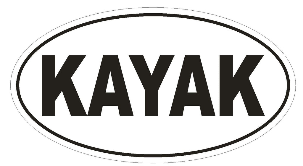 KAYAK Oval Bumper Sticker or Helmet Sticker D531 Laptop Cell Euro Oval - Winter Park Products