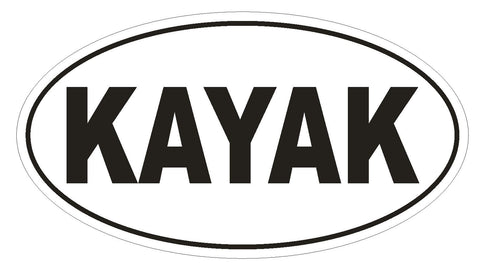 KAYAK Oval Bumper Sticker or Helmet Sticker D531 Laptop Cell Euro Oval - Winter Park Products