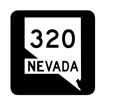 Nevada State Route 320 Sticker R3035 Highway Sign Road Sign