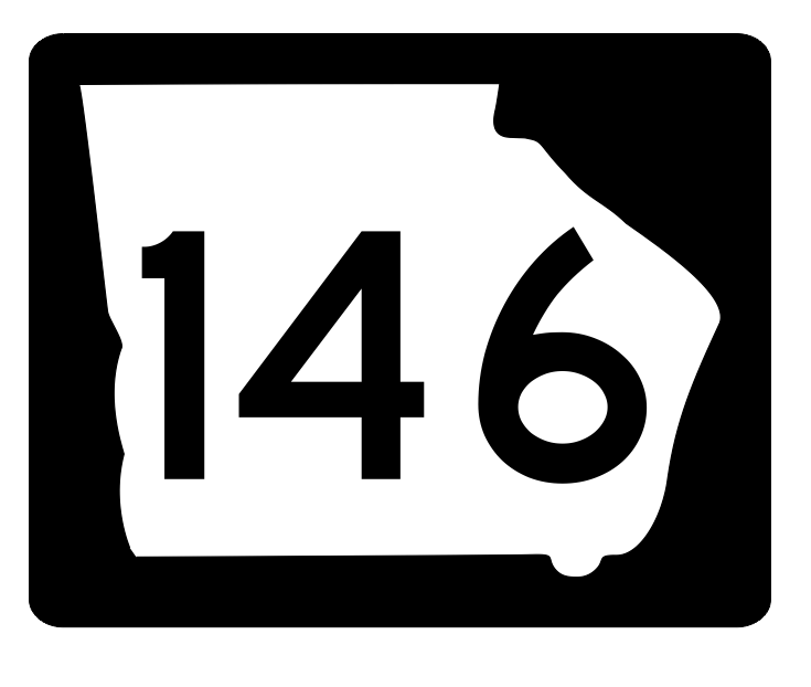 Georgia State Route 146 Sticker R3812 Highway Sign