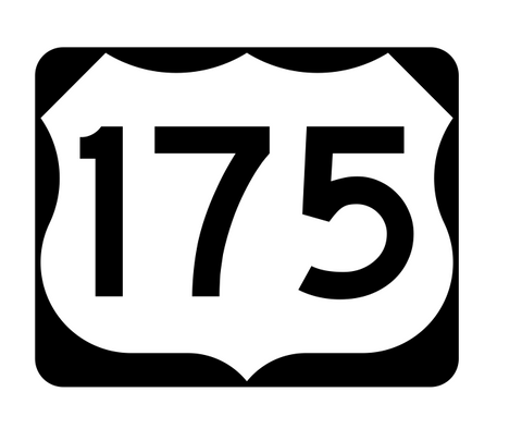 US Route 175 Sticker R2126 Highway Sign Road Sign - Winter Park Products
