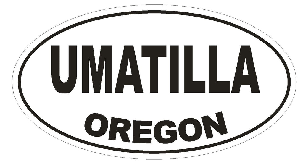 Umatilla Oregon Oval Bumper Sticker or Helmet Sticker D1648 Euro Oval - Winter Park Products