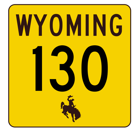 Wyoming Highway 130 Sticker R3424 Highway Sign