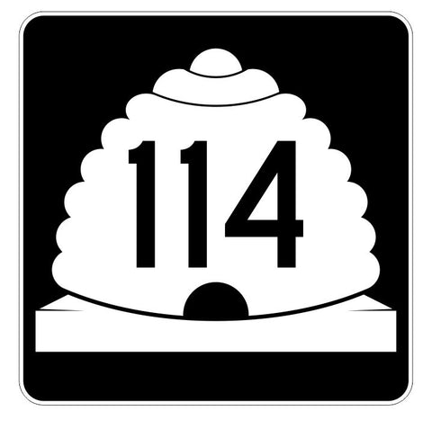 Utah State Highway 114 Sticker Decal R5440 Highway Route Sign