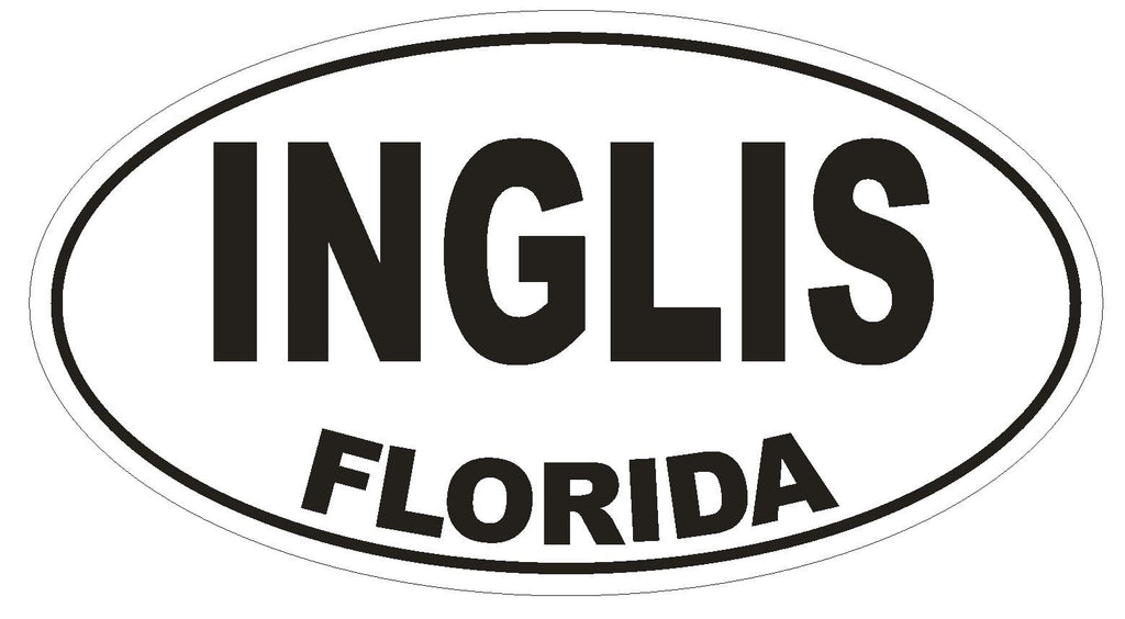 Inglis Florida Oval Bumper Sticker or Helmet Sticker D1536 Euro Oval - Winter Park Products