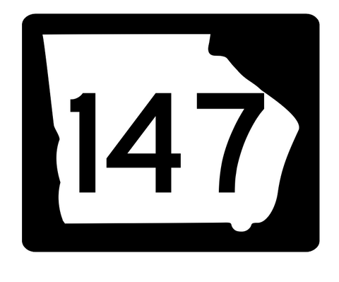 Georgia State Route 147 Sticker R3813 Highway Sign