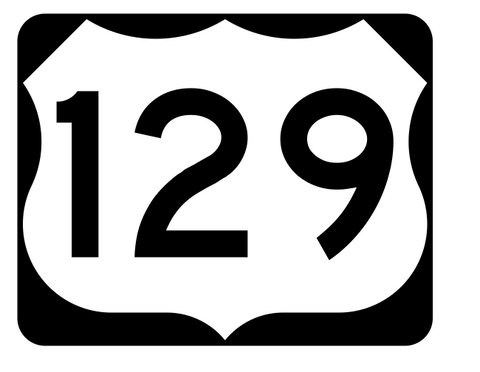 US Route 129 Sticker R1965 Highway Sign Road Sign - Winter Park Products