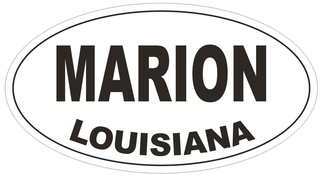 Marion Louisiana Oval Bumper Sticker or Helmet Sticker D3852