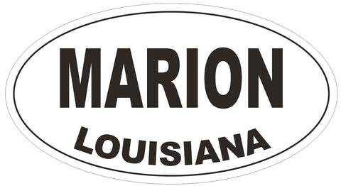 Marion Louisiana Oval Bumper Sticker or Helmet Sticker D3852