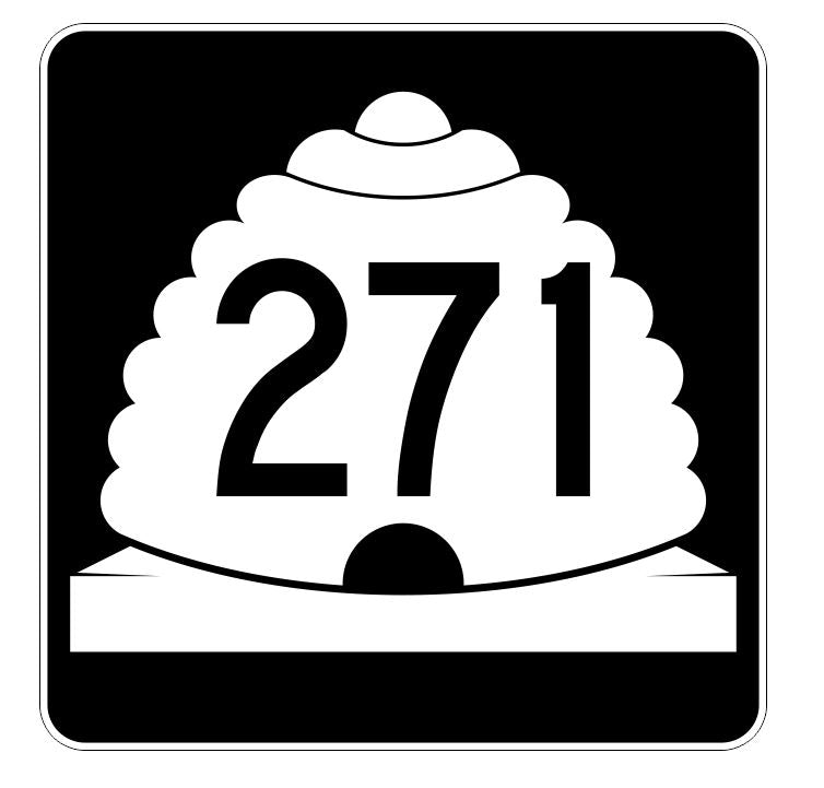 Utah State Highway 271 Sticker Decal R5541 Highway Route Sign