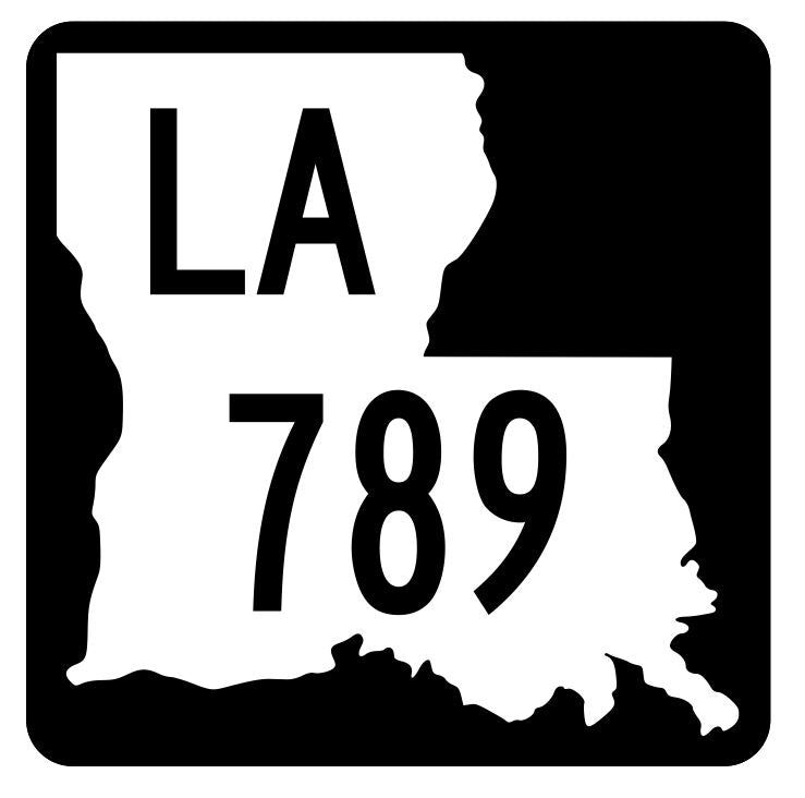 Louisiana State Highway 789 Sticker Decal R6098 Highway Route Sign
