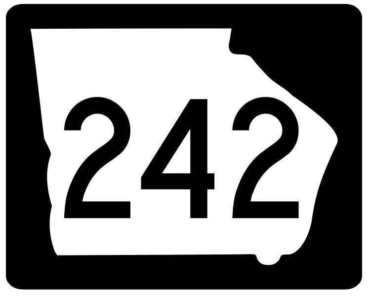 Georgia State Route 242 Sticker R3908 Highway Sign
