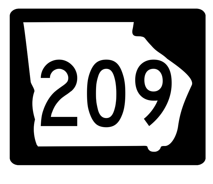 Georgia State Route 209 Sticker R3875 Highway Sign