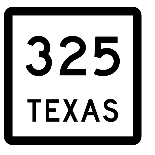 Texas State Highway 325 Sticker Decal R2620 Highway Sign