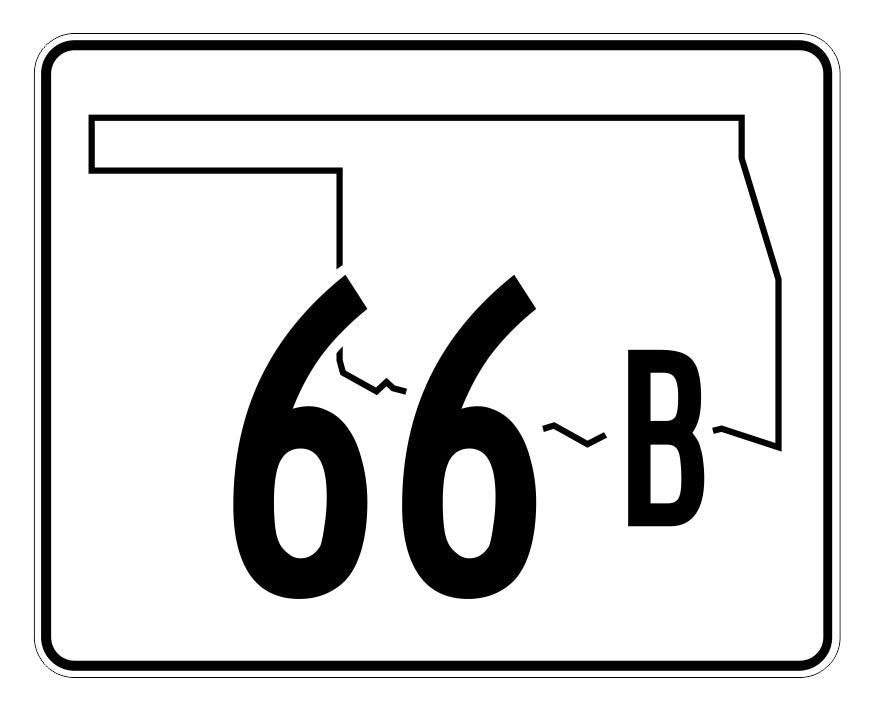 Oklahoma State Highway 66B Sticker Decal R5632 Highway Route Sign