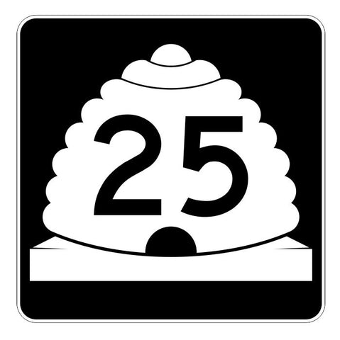Utah State Highway 25 Sticker Decal R5370 Highway Route Sign