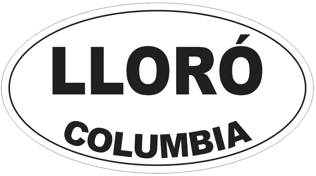 Lloro Columbia Oval Bumper Sticker or Helmet Sticker D4442