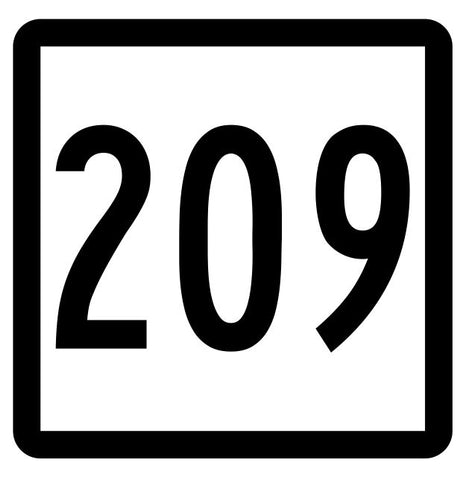 Connecticut State Route 209 Sticker Decal R5215 Highway Route Sign