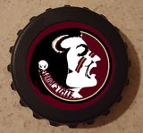 Florida State Seminole Bottle Opener Refrigerator Magnet 3" Bottle Cap B6
