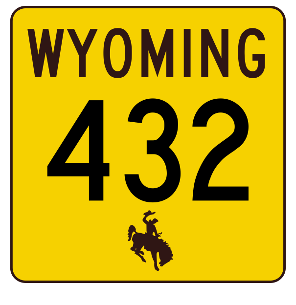 Wyoming Highway 432 Sticker R3541 Highway Sign