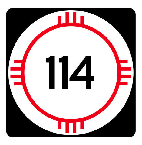 New Mexico State Road 114 Sticker R4141 Highway Sign Road Sign Decal