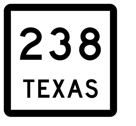 Texas State Highway 238 Sticker Decal R2534 Highway Sign