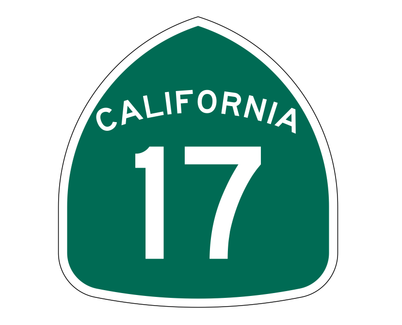 California State Route 17 Sticker Decal R1126 Highway Sign - Winter Park Products