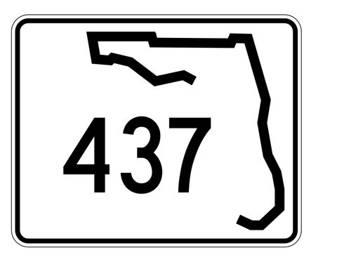 Florida State Road 437 Sticker Decal R1576 Highway Sign - Winter Park Products