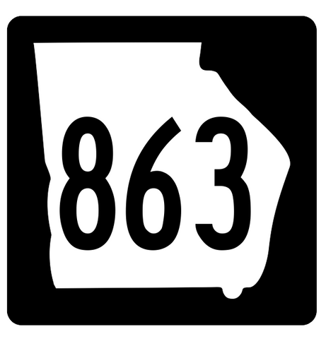Georgia State Route 863 Sticker R4099 Highway Sign Road Sign Decal