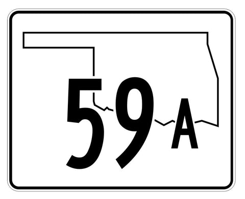 Oklahoma State Highway 59A Sticker Decal R5624 Highway Route Sign