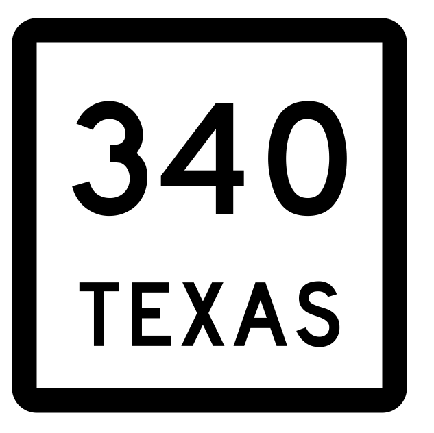 Texas State Highway 340 Sticker Decal R2635 Highway Sign