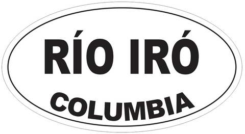Rio Iro Columbia Oval Bumper Sticker or Helmet Sticker D5418