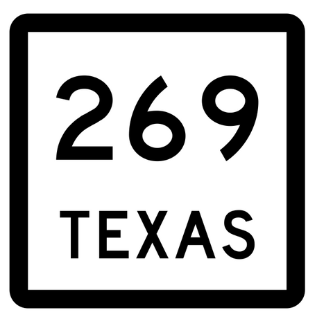 Texas State Highway 269 Sticker Decal R2564 Highway Sign