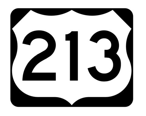 US Route 213 Sticker R2147 Highway Sign Road Sign - Winter Park Products