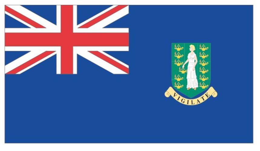 British Virgin Islands Flag Vinyl International Flag DECAL Sticker MADE IN USA F71